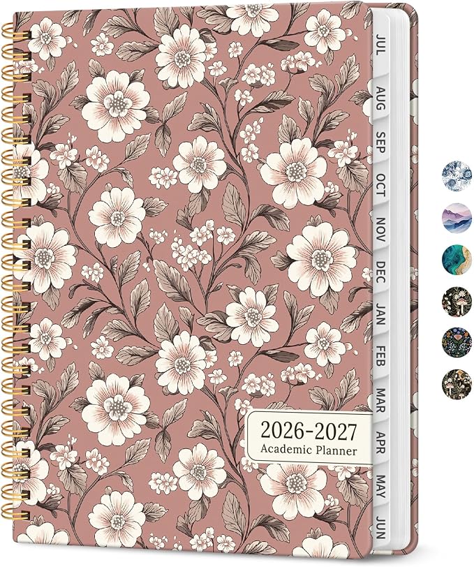 Planner 2026-2027, Academic Monthly and Weekly Calendar Planner by Taja
