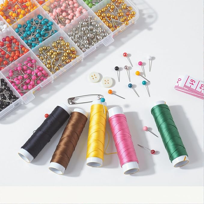 1000 PCS Push Pins Map Tacks, 15 Assorted Colors - Image 3