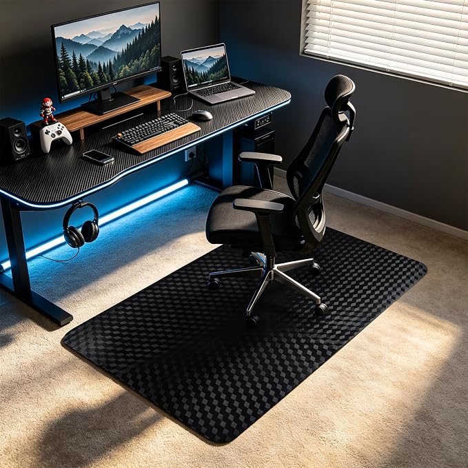 Chair Mat for Low Pile Carpet 36" x 48" PVC Office Carpet Protector, Smooth by Labeta
