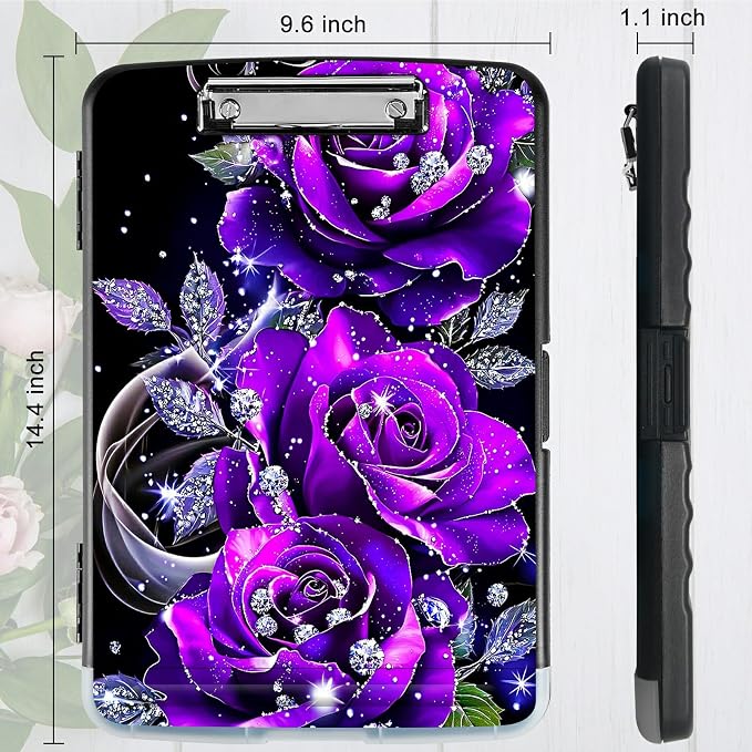 Purple Rose 01 A4 Clipboard - Image 3