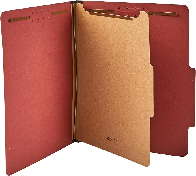 Amazon Basics Classification File Folder, 1 Divider, Letter Size, 100% Recycled - Image 3