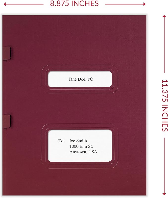 ComplyRight Tax Presentation Folder, Double Windows, One Pocket, Side-Staples - Image 2