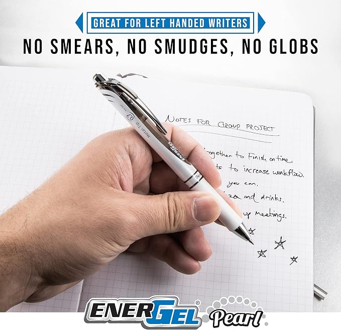 Pentel EnerGel Pearl RTX Gel Pen, Medium Line, Needle-tip - Image 2