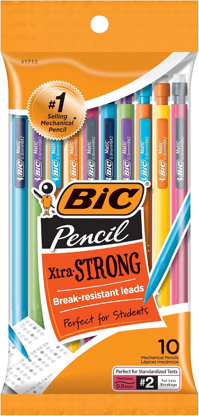 BIC Xtra-Strong Mechanical Pencil, Colorful Barrel, Thick Point by BIC