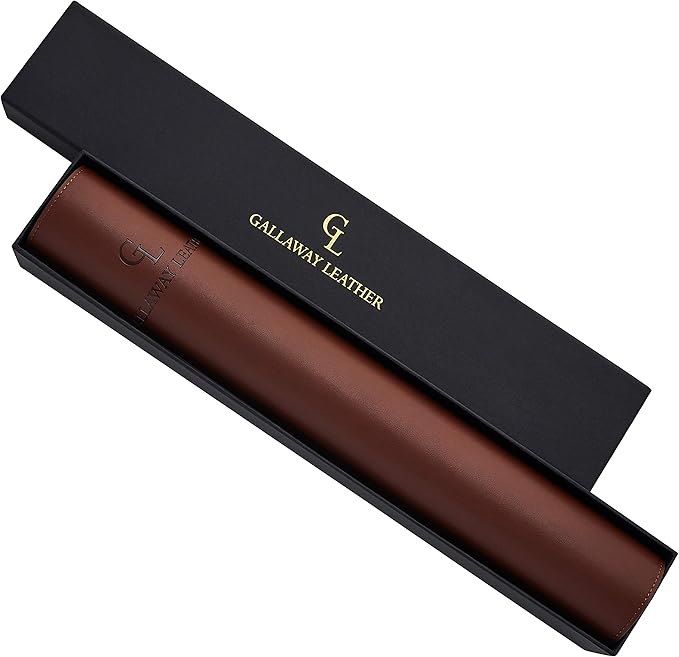 Gallaway Leather Desk Mat, Office Writing Desk Pad, Large 36" x 17" Dark Brown - Image 6
