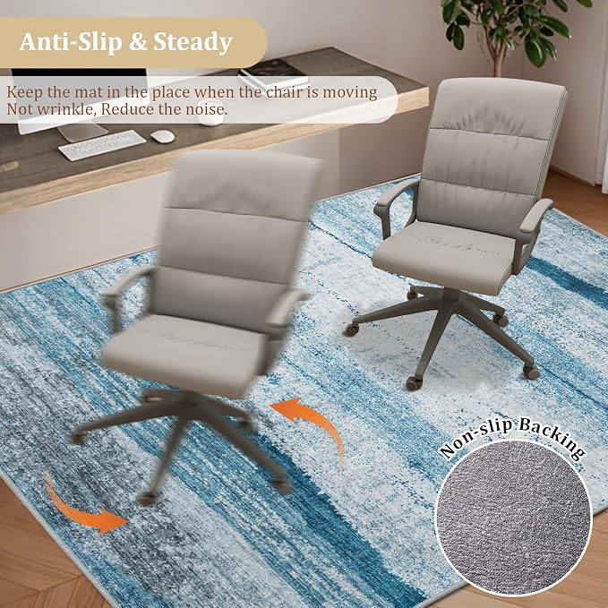 Office Chair Mat for Hardwood Floor, Machine Wash - Image 5