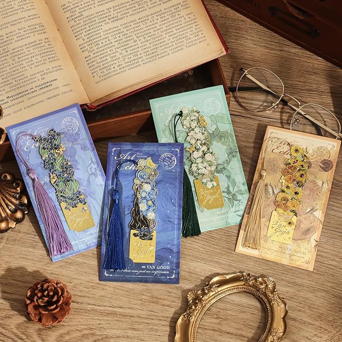 4 Pieces Bookmarks with Tassel - Image 4