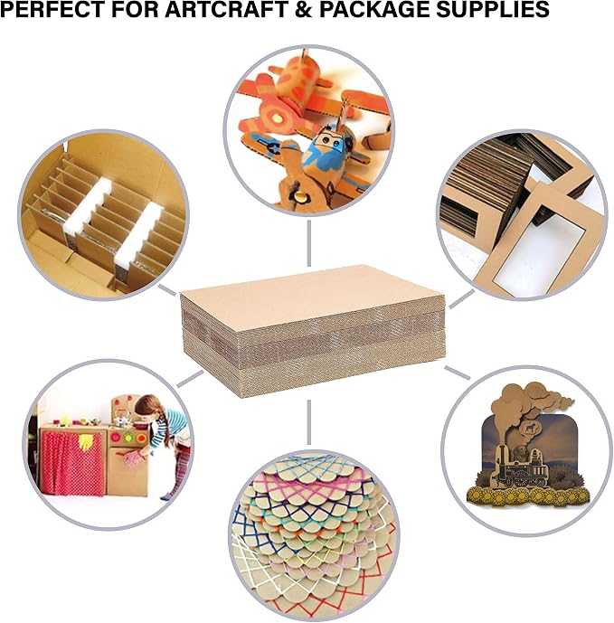 200 Packs Corrugated Cardboard Sheets, Premium Small 5x7 Inch Kraft Cardboard - Image 7