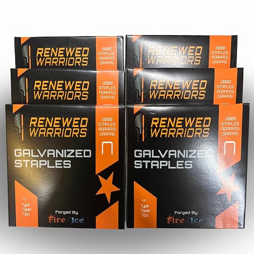 T50 Galvanized Staples – Heavy Duty 3/8" Crown, 3/8" Inch Leg Length – Fits All by RenewedWarriors