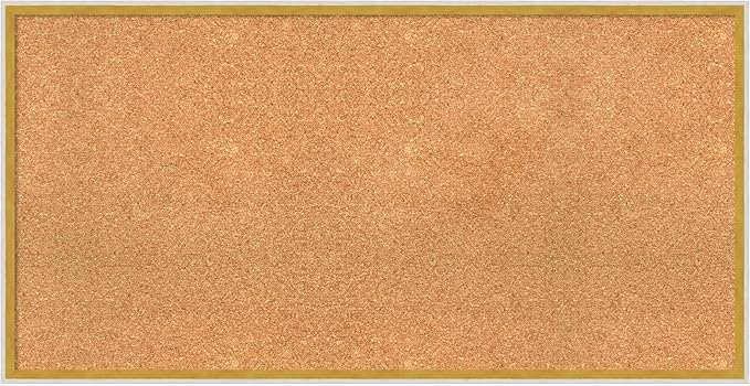 Amanti Art Natural Cork Board for Wall, 21x41 Vision Board with White Frame, Large Corkboard Office Decor for Home Organization, Modern Corkboard Pinboard to Display Items for Home Organization in-DeskLoop Office