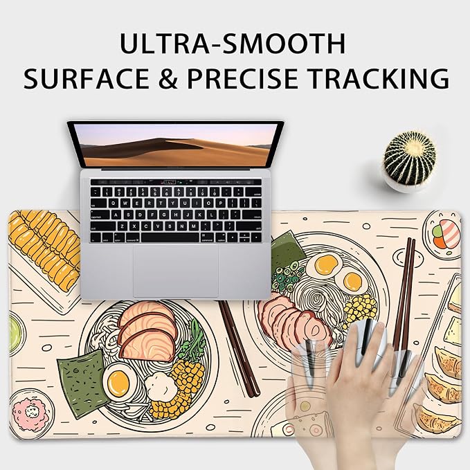Japanese Ramen Large Gaming Mouse Pad 31.5"x15.7"｜Illustrated Food Pattern XXL - Image 5