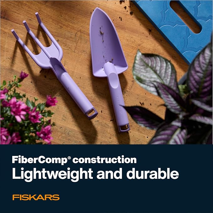 Fiskars 3-Piece Gardening Set, Explore Collection Hand Tools and Kneeler - Image 3
