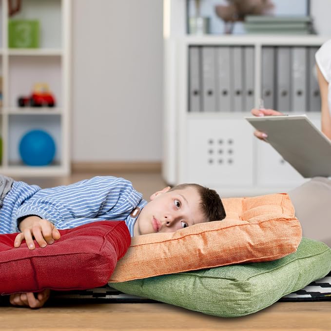 Juexica 8 Pcs Floor Cushions for Kids Floor Pillows Flexible Seating Cushions - Image 7