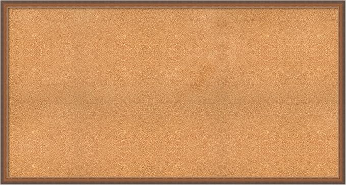 Amanti Art Natural Cork Board for Wall, 32x60 Vision Board with Bronze Frame, Oversize Corkboard Office Decor for Home Organization, Modern Corkboard Pinboard to Display Items for Home Organization-DeskLoop Office