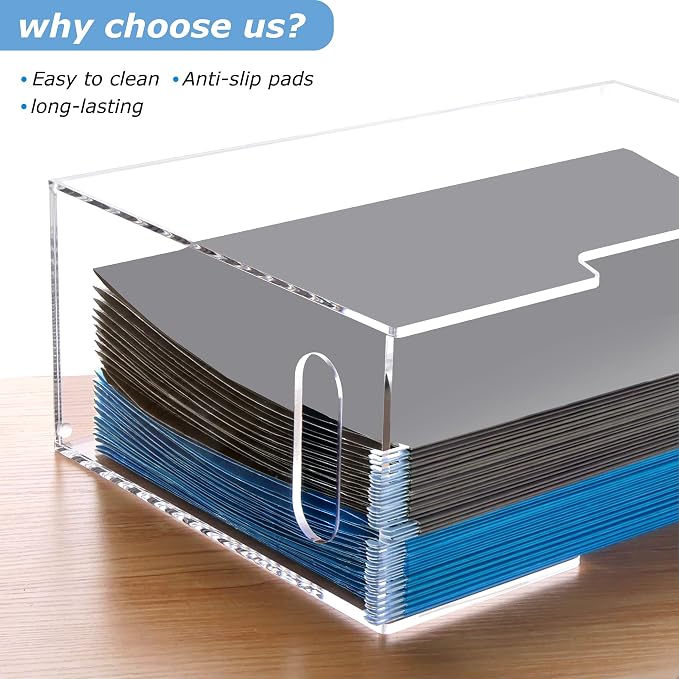 DINGHUO Legal Size File Organizer, Acrylic Protable Hanging File Organizer - Image 5