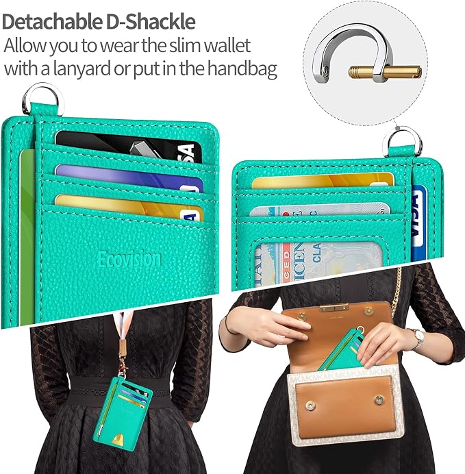 Slim Minimalist Front Pocket Wallet, RFID Blocking Credit Card Holder Wallet - Image 4
