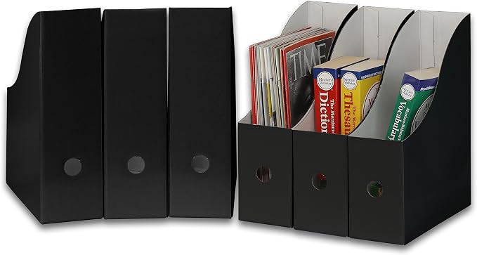 Simple Houseware 6-Pack Magazine File Holder Box, Foldable Cardboard Organizer by SimpleHouseware