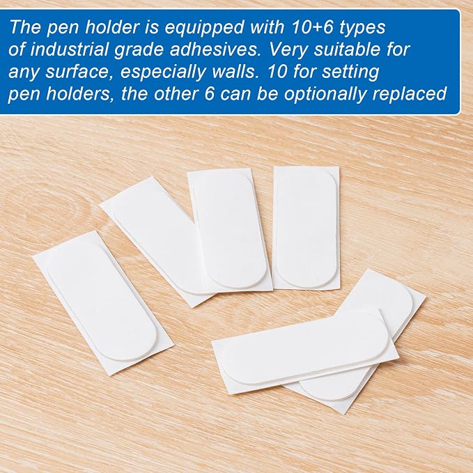 Adhesive Pencil Holders for Desk, Silicone Flexible Pen Holder for Wall - Image 7