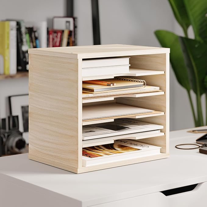 Ballucci 5-Tier File Organizer for Desk, Mail Sorter, Office Desk Organization - Image 4