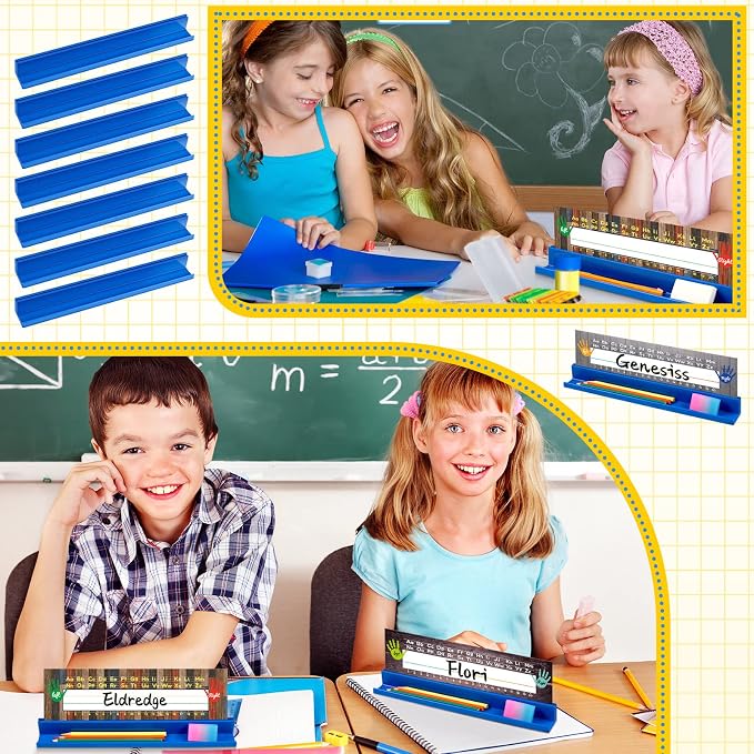PerKoop 25 Pcs Classroom Desk Name Plates Holder - Image 5