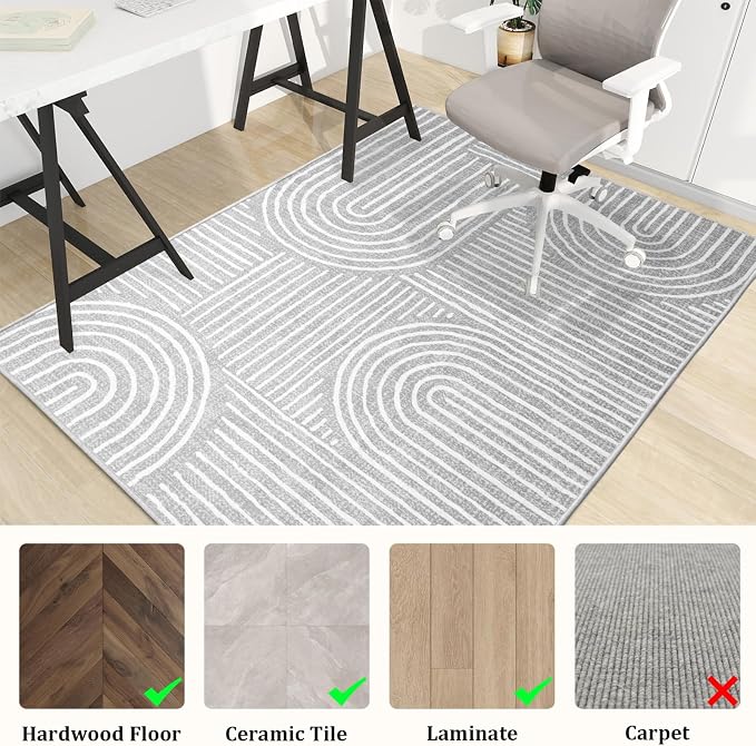 Office Chair Mat for Hardwood Floor, Machine Wash - Image 3