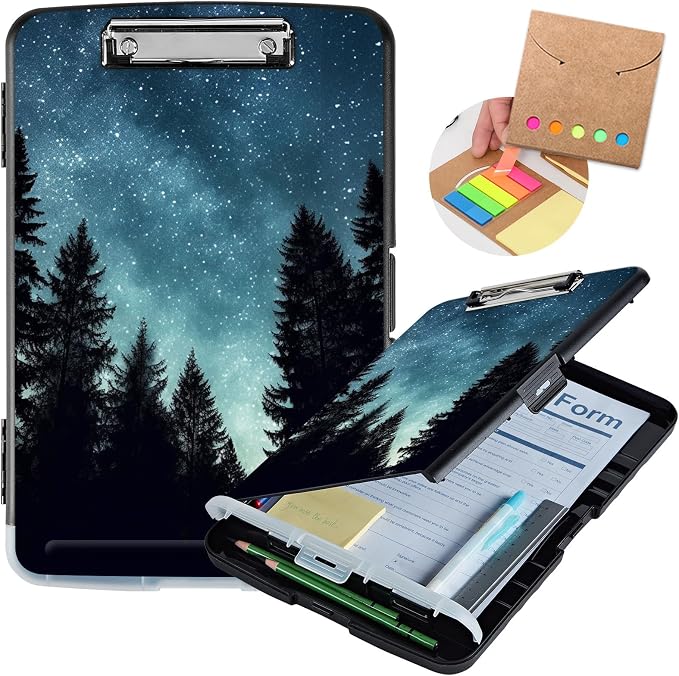 Clipboard with Storage, Heavy Duty Plastic Storage Clipboard with Low Profile by Unknown