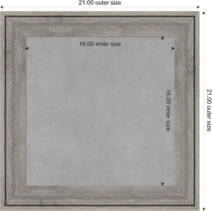 Amanti Art Grey Framed Magnetic Board 21x21 Small Vision Board - Image 4
