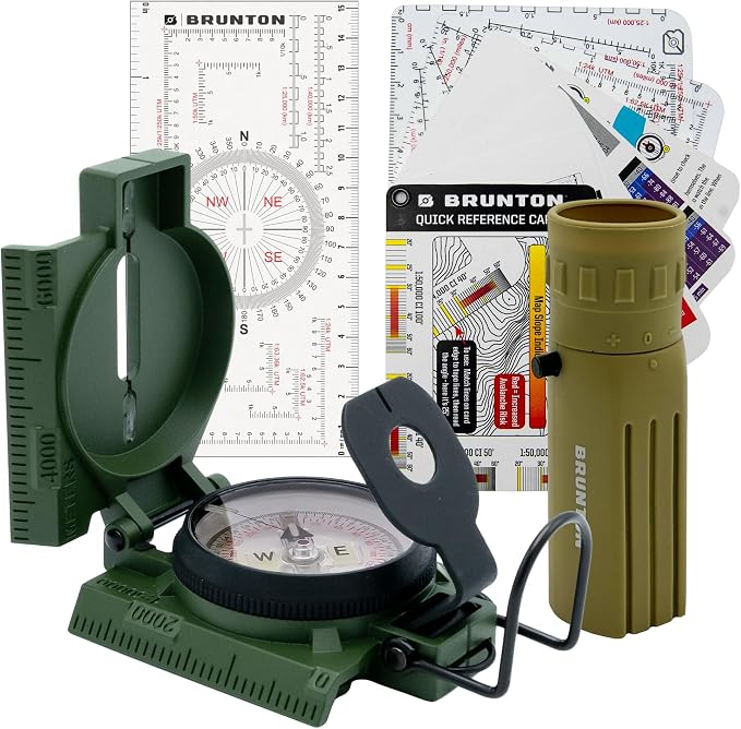 Brunton Deluxe Tactical Field Navigator Bundle – Model 94 Military Lensatic by Unknown