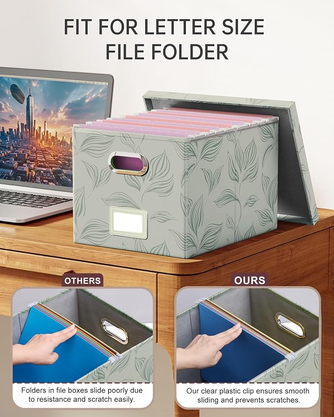 Oterri 2 Pack File Storage Organizer, Document Organizer, Portable File Box - Image 3