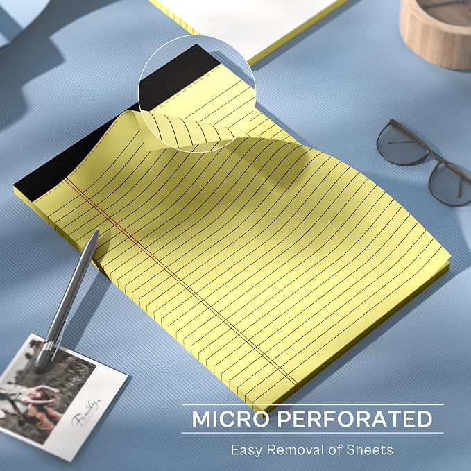 Legal Pads 8.5 x 11 Wide Ruled Notepads 20 Pack 30 Sheets Perforated - Image 6