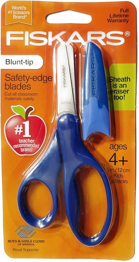 Fiskars Scissors Blunt-tip Safety-Edge Blades w/ Sheath by Unknown