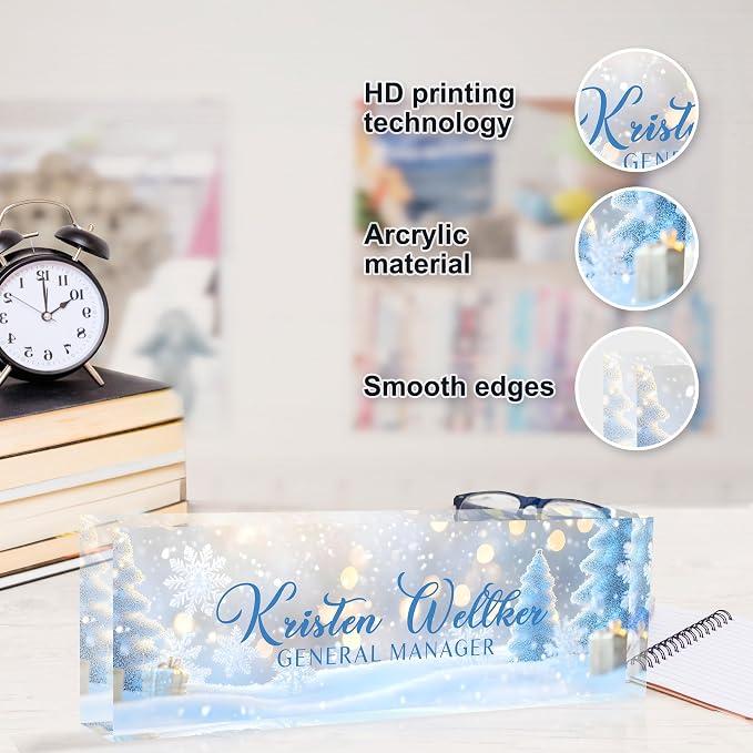 Custom Desk Name Plate Personalized, Acrylic Name Plates - Image 5