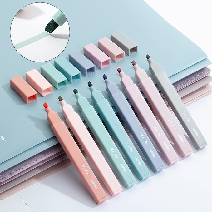 Mr. Pen- Aesthetic Highlighters No Bleed, 8 Pack, Earthy Colors, Chisel Tip | - Image 7