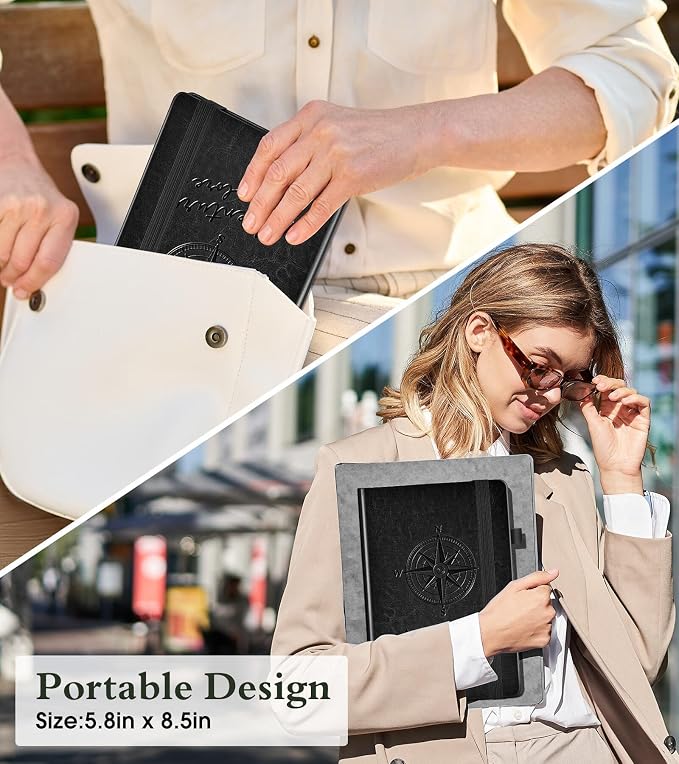 PAIBAS Blank Journal Notebook for Women Men, 160 Pages, A5 Hardcover Sketchbook - Image 7