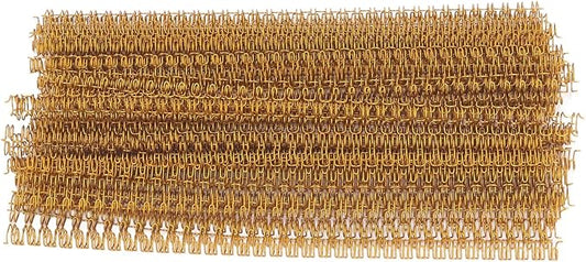 1/2 Inch Wire Cinch Book Binding Gold 3:1 Pitch, 100 Pack Double Loop Metal Spiral for Bindings Fit for School Office Notebook Maker, YolieraArt Office Products Binding Combs 100 Sheet Capacity-DeskLoop Office