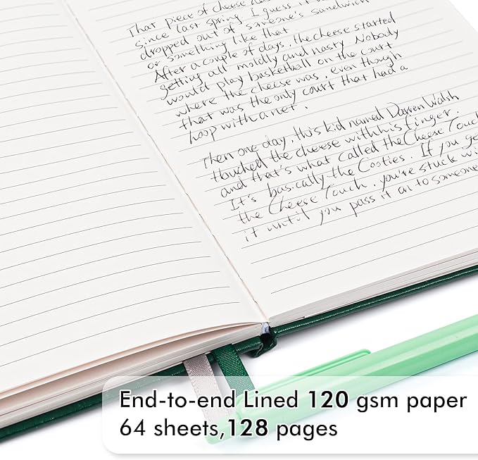 feela 12 Pack Notebooks Journals Bulk with 12 Black Pens, A5 Hardcover Notebook Classic Ruled Journal Set with Pen Holder for School Business Work Travel Writing, 120 GSM, 5.1”x8.3”, Dark Green-DeskLoop Office
