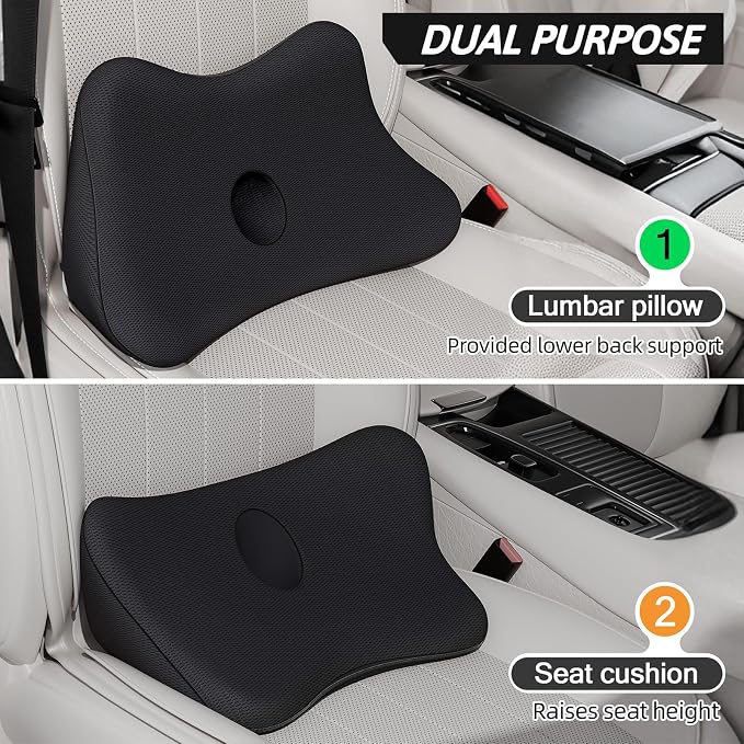 Benazcap Lumbar Support Pillow for Car, Lower Back Support Pillow for Sciatica - Image 2