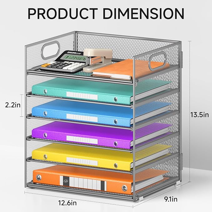 6 Tray Paper Organizer Letter Tray - Image 2