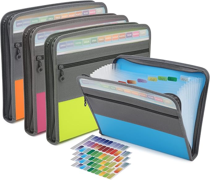 NAFY Expanding File Folders, 13 Pockets Document Organizer by Nafy