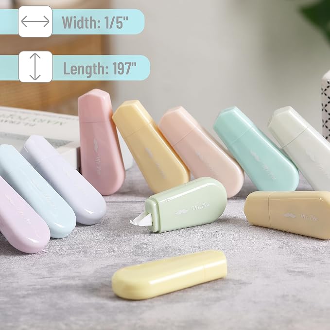 Mr. Pen- Aesthetic Correction Tape Bulk, 0.2" x 197", Pastel Colors | Cute - Image 3