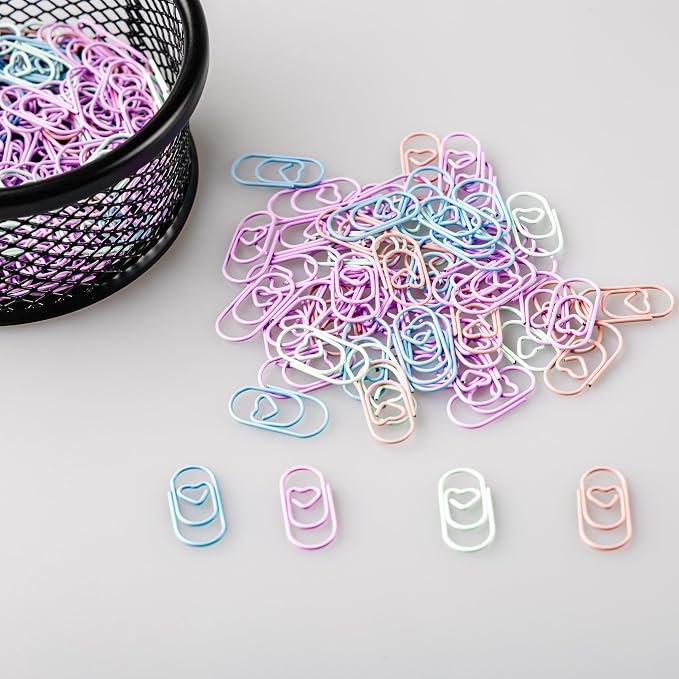 100 Pcs Heart Paper Clips, Colorful Decorative Paperclips - Image 4