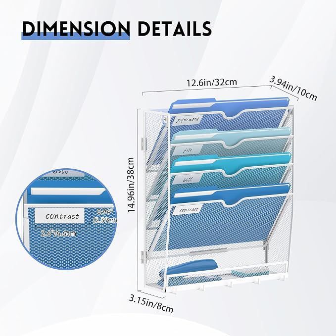 5 Tier Wall File Organizer - Image 2