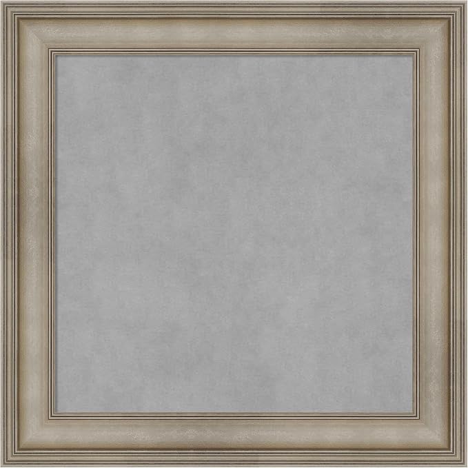 Amanti Art Silver Framed Magnetic Board 25x25 Medium Vision Board by AmantiArt