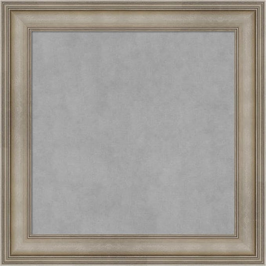 Amanti Art Silver Framed Magnetic Board 25x25 Medium Vision Board by AmantiArt
