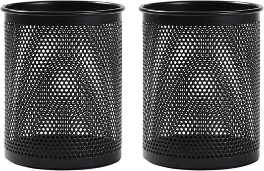 Comix Pen Holder Desk Organizer, Wire Mesh Pencil Cup with Foam Pad and Non-Slip Bottom Office Supplies Desk Accessories for Home Office School, 2 Packs-DeskLoop Office