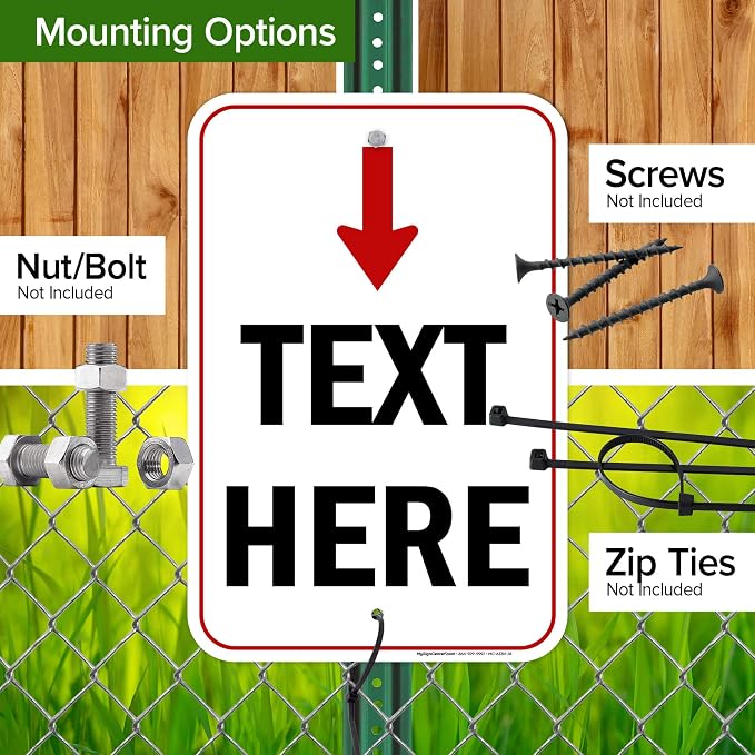 Custom Arrow, Custom Directional Sign, Arrow Down Sign, 12x18 Inches, Rust Free - Image 5