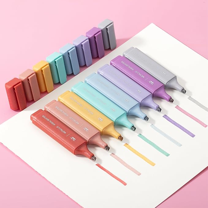 Mr. Pen- Glitter Highlighters, 8 Pack, Metallic Colors | Chisel Tip Highlighter - Image 8