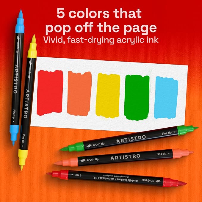 ARTISTRO 5 Acrylic Paint Markers - Image 2