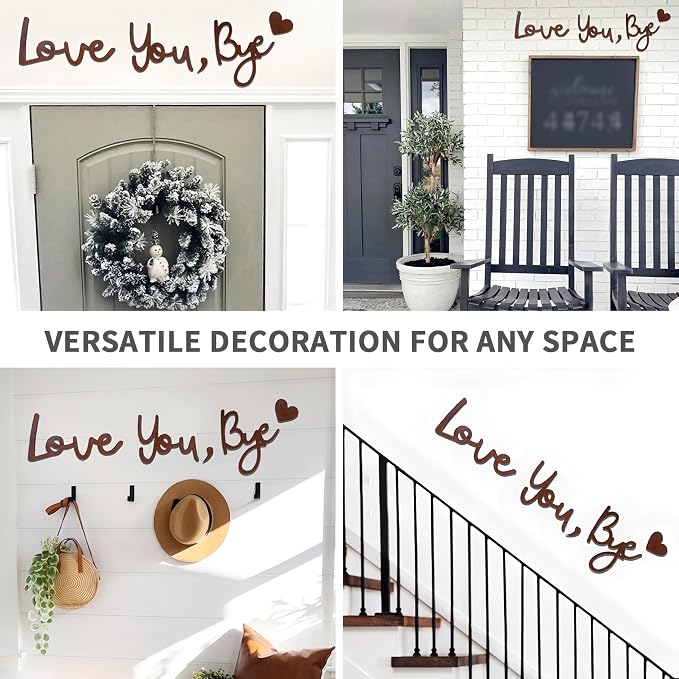 Home Decor Large Brown Love You Bye Wood Sign Boho Decor Wall Decor Express - Image 7
