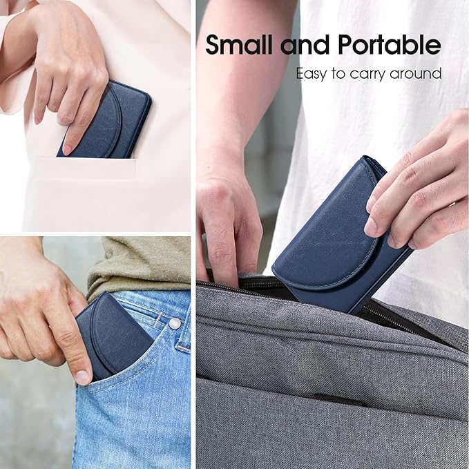 MaxGear Business Card Holder Case, PU Leather Business Card Case, Portable - Image 6